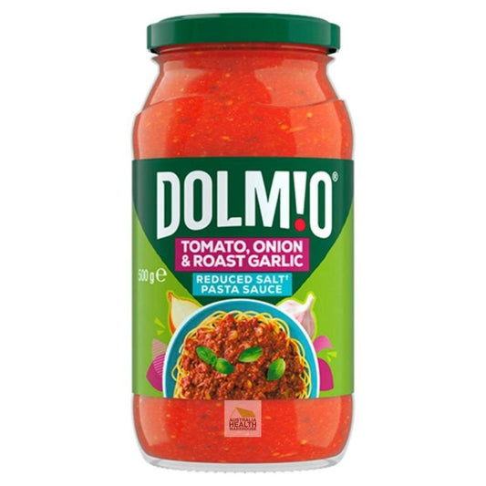 [Expiry Date: 26/04/2027] Dolmio Tomato, Onion & Roast Garlic Salt Reduced Pasta Sauce 500g