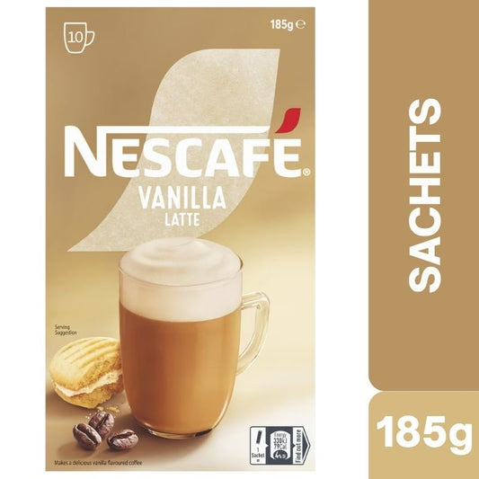 [Expiry Date: 07/2027] Nescafe Vanilla Latte Coffee Sachets 10 Pack
