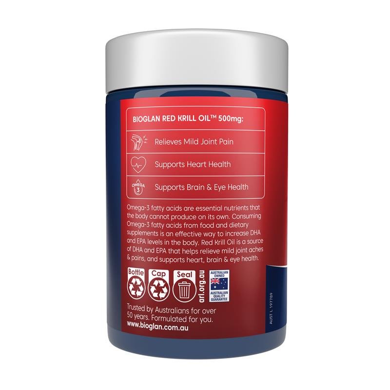 [Expiry: 12/2025] Bioglan Red Krill Oil Triple Action 500mg 120 Capsules