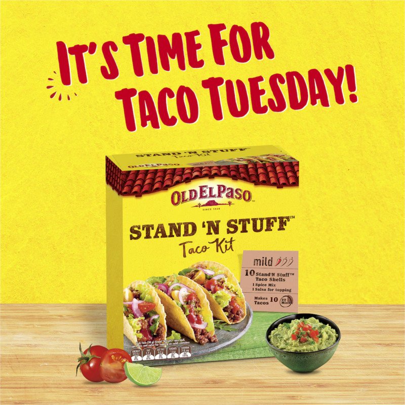 [Expiry Date: 02/03/2027] Old El Paso Stand 'N Stuff Taco Kit Mexican Style 295g