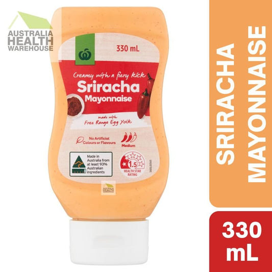[Expiry Date: 07/10/2026] Woolworths Sriracha Mayonnaise 330mL