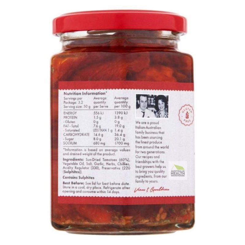 [Expiry: 13/05/2027] Sandhurst Sun-Dried Tomatoes 270g