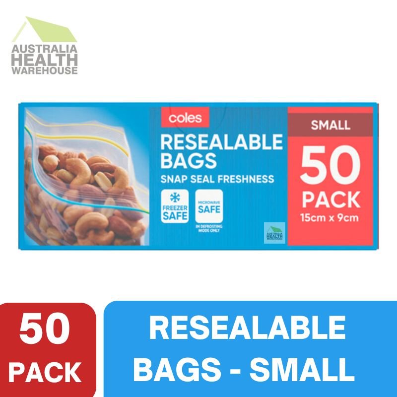 Coles Resealable Bags Small 50 Pack