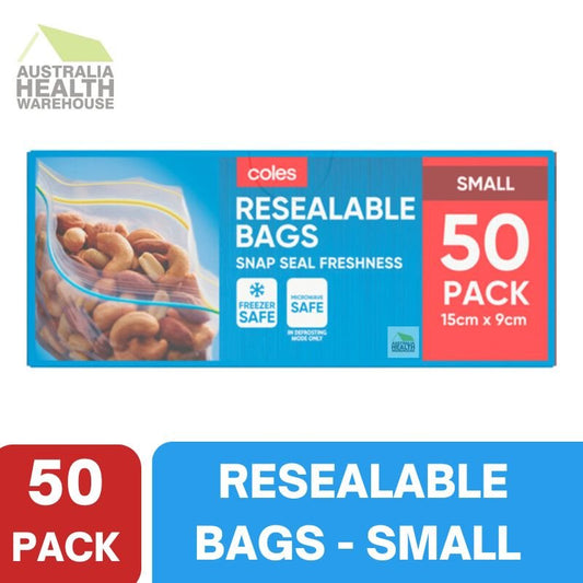 Coles Resealable Bags Small 50 Pack