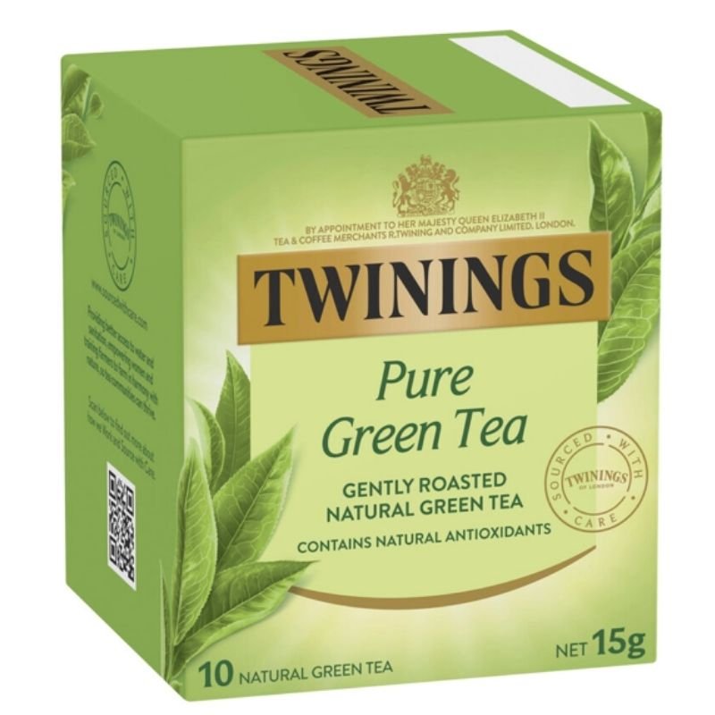 [Expiry: 25/08/2028] Twinings Pure Green Tea Bags 10 Pack 15g