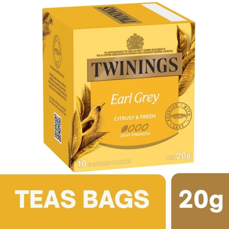 [Expiry: 09/08/2028]  Twinings Earl Grey Tea Bags 10 Pack 20g