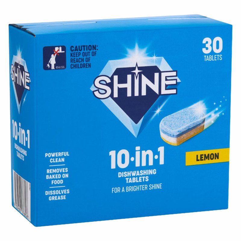 Shine Dishwashing Lemon 30 Tablets