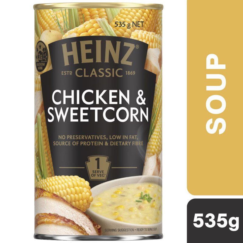 [Expiry Date: 31/08/2028] Heinz Classic Chicken & Sweetcorn Soup 535g