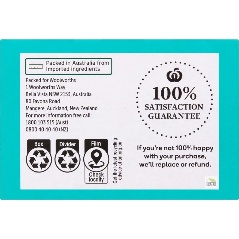 [Expiry: 07/01/2028] Woolworths Peppermint Herbal Infusion Tea 40 Pack