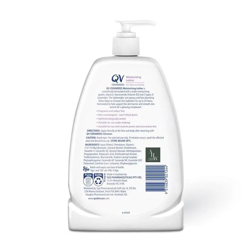 [Expiry: 03/2029] Ego QV Ceramides Moisturising Lotion 1.25 Litre