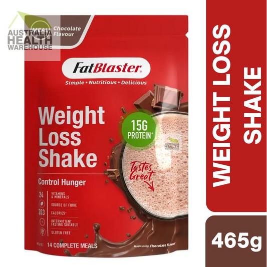 [Expiry: 04/2027] Naturopathica Fatblaster Weight Loss Shake Red Pouch Chocolate 465g