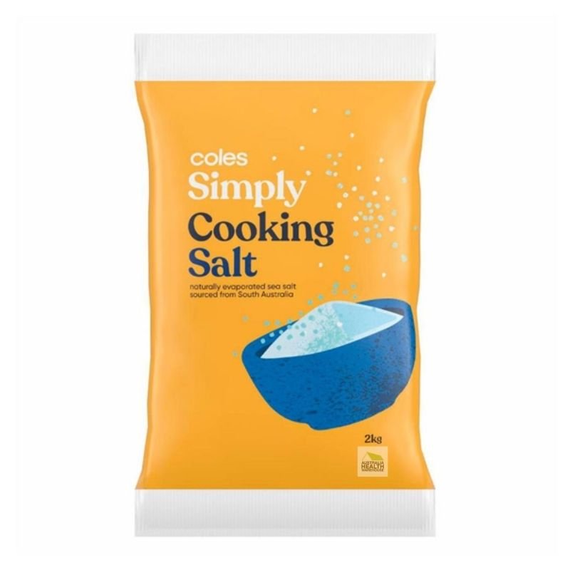 [Expiry Date: 07/05/2027] Coles Simply Cooking Salt 2kg