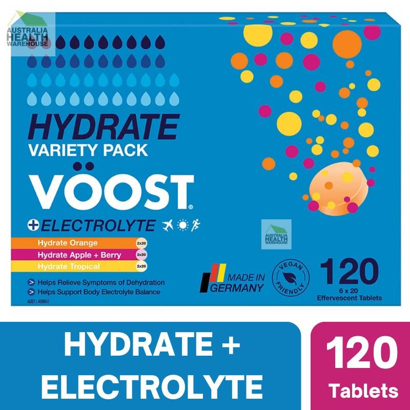 [Expiry: 01/2028] Voost Hydrate Variety Pack + Electrolyte 120 Effervescent Tablets