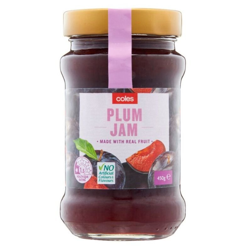 [Expiry: 16/04/2027] Coles Plum Jam 450g