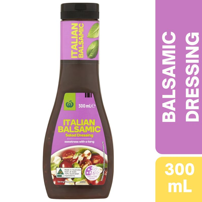 [Expiry: 11/11/2026] Woolworths Italian Balsamic Salad Dressing 300mL