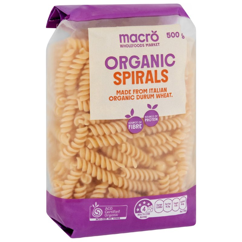 [Expiry Date: 29/05/2027] Woolworths Macro Organic Spirals 500g