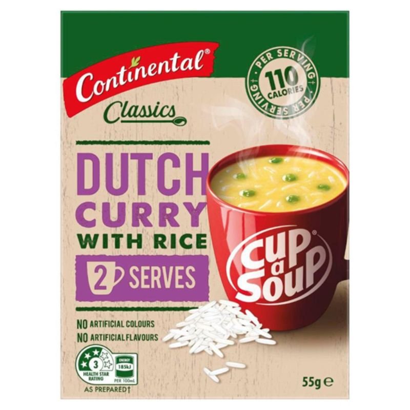 [Expiry Date: 20/03/2028] Continental Cup A Soup Dutch Curry With Rice Serves 2