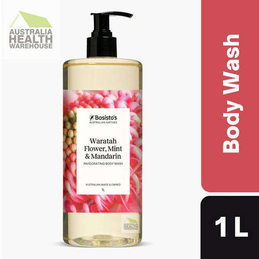 Bosisto's Waratah Flower Mint & Mandarin Body Wash 1 Litre Pump