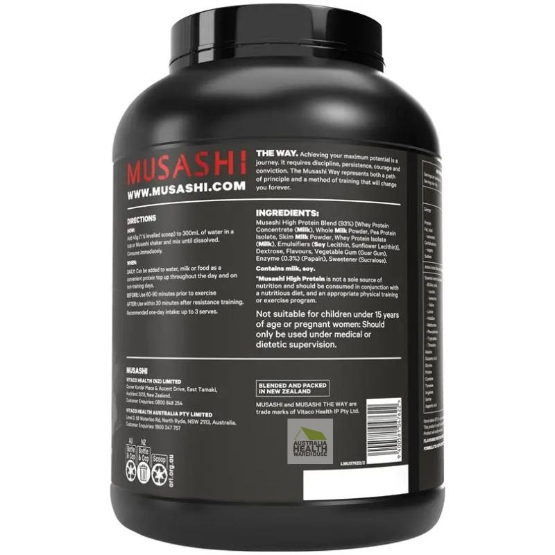 [Expiry: 04/2027] Musashi High Protein Vanilla 2kg