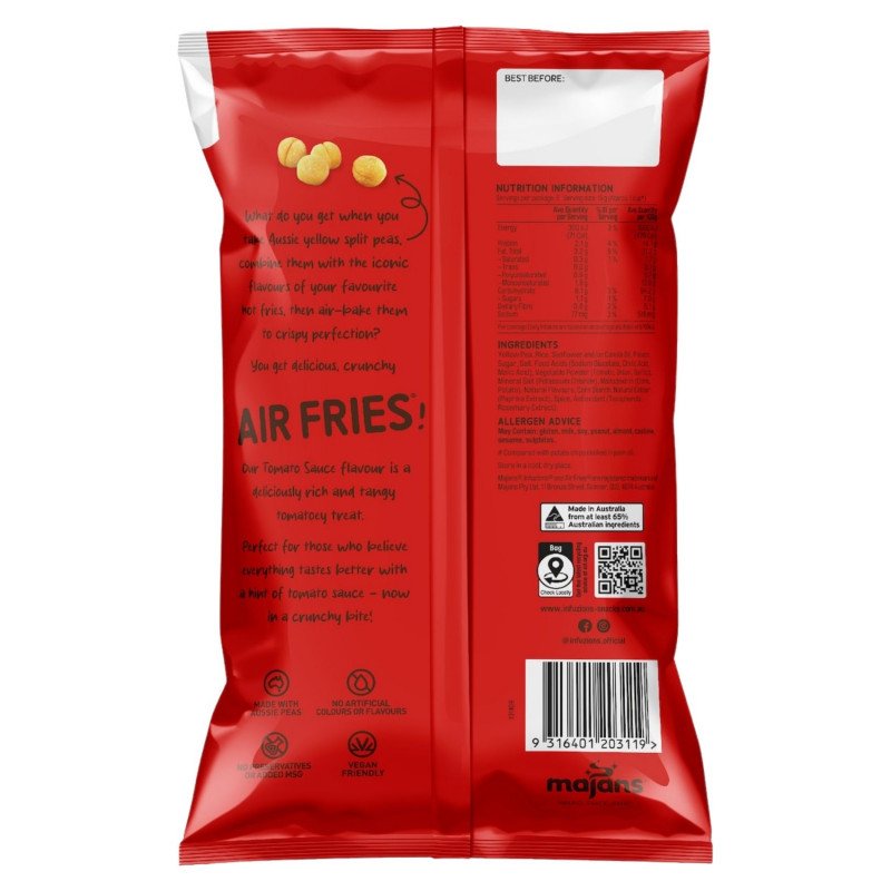 [Expiry Date: 01/03/2027] Infuzions Air Fries Tomato Sauce 90g