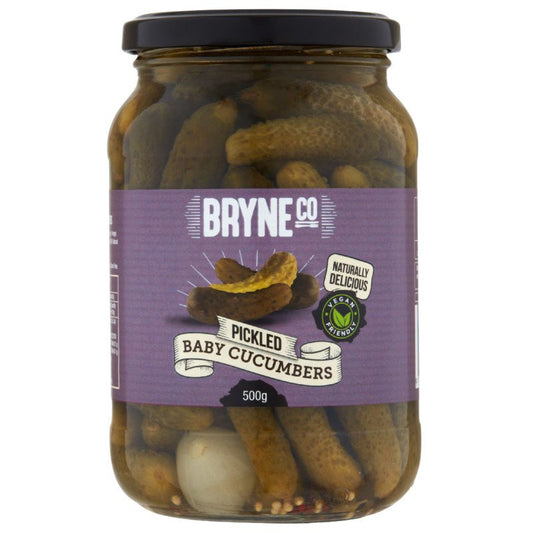 [Expiry: 14/11/2027] Bryne Co Pickled Baby Cucumbers 500g