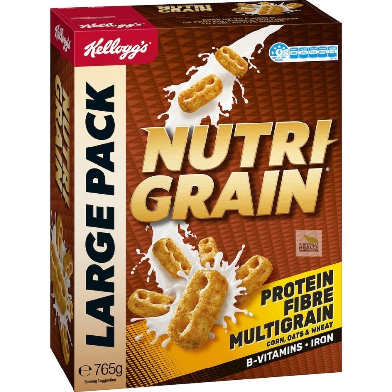 [Expiry Date: 02/09/2026] Kellogg's Nutri Grain Protein Breakfast Cereal 765g
