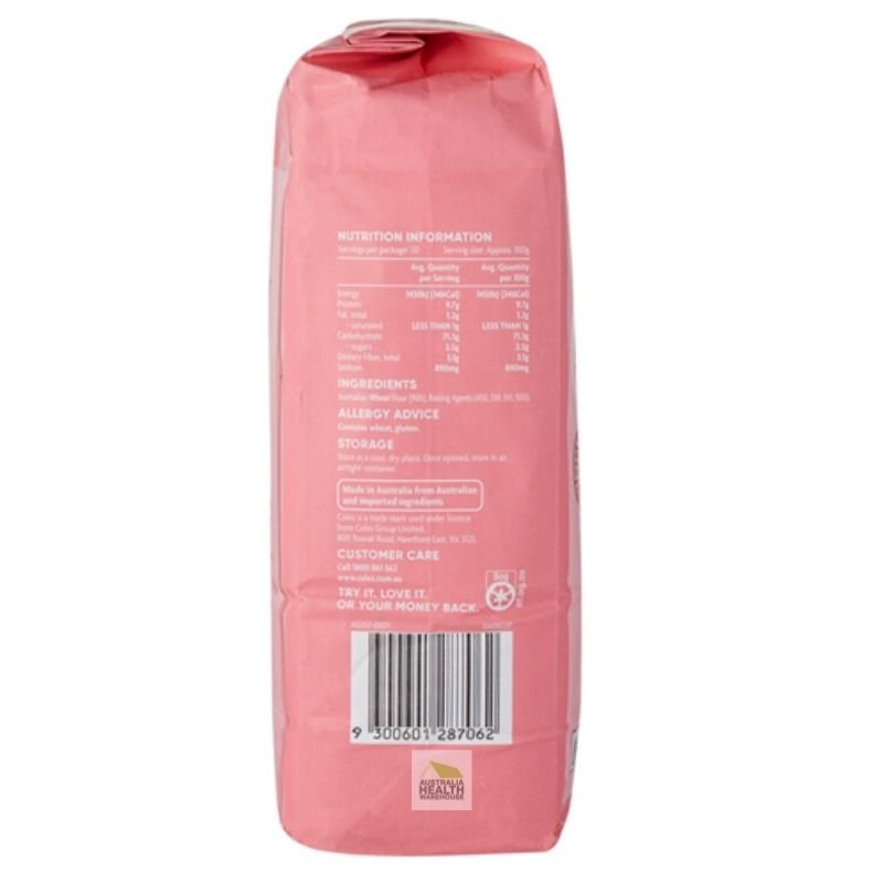 [Expiry Date: 30/10/2026] Coles White Self Raising Flour 2kg