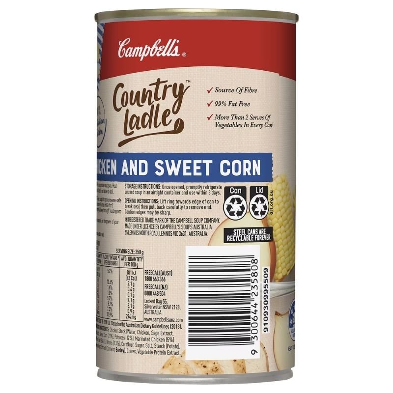 [Expiry Date: 15/09/2028] Campbell's Country Ladle Soup Sweet Corn 505g
