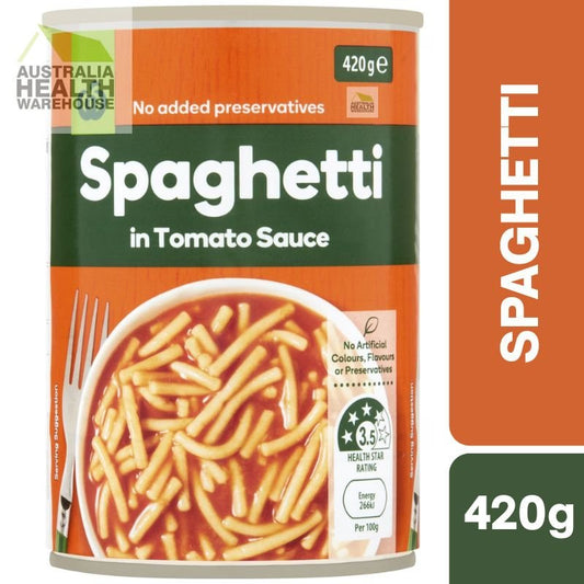 Woolworths Spaghetti In Tomato Sauce 420g