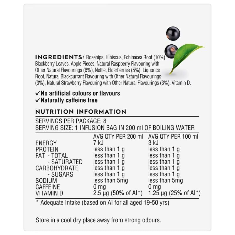 [Expiry Date: 08/01/2029] Twinings Immune Support Flavoured Infusions 8 Pack