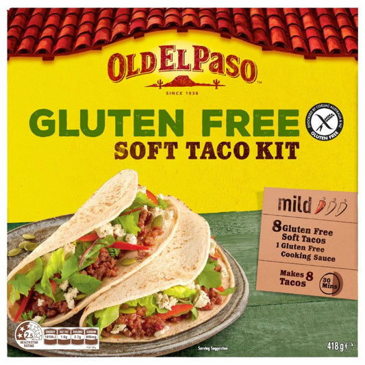 [Expiry Date: 30/12/2026] Old El Paso Gluten Free Soft Taco Kit Mexican Style 418g