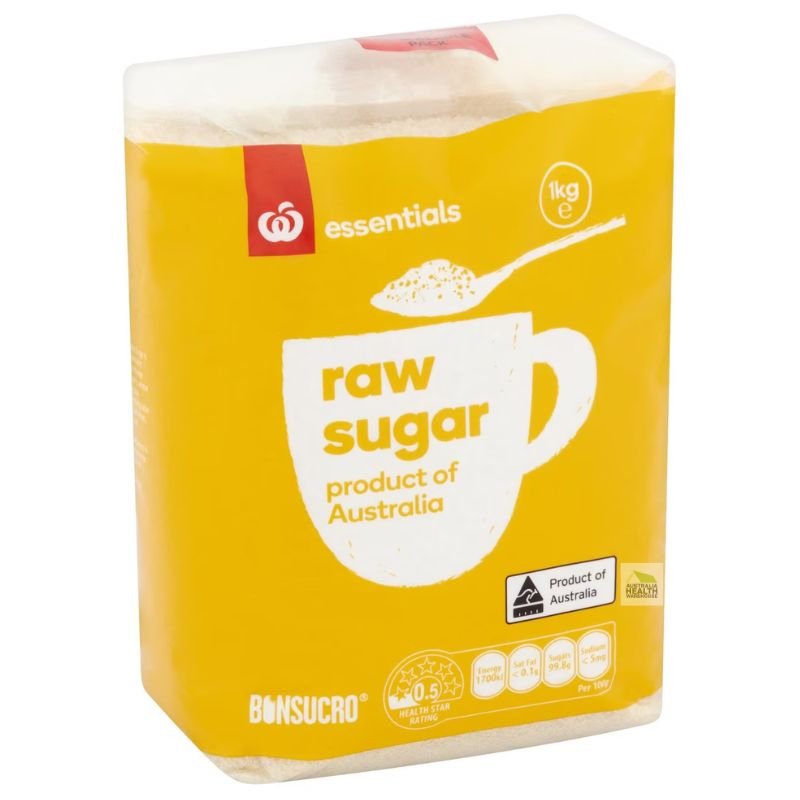 [Expiry: 30/04/2030] Woolworths Essentials Raw Sugar 1kg