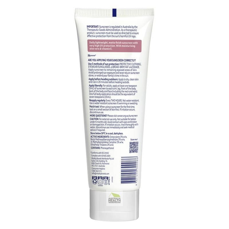 [Expiry: 03/2027] Cancer Council Daily Moisturiser for Face & Body SPF 50+ Sunscreen 150mL (Pink)