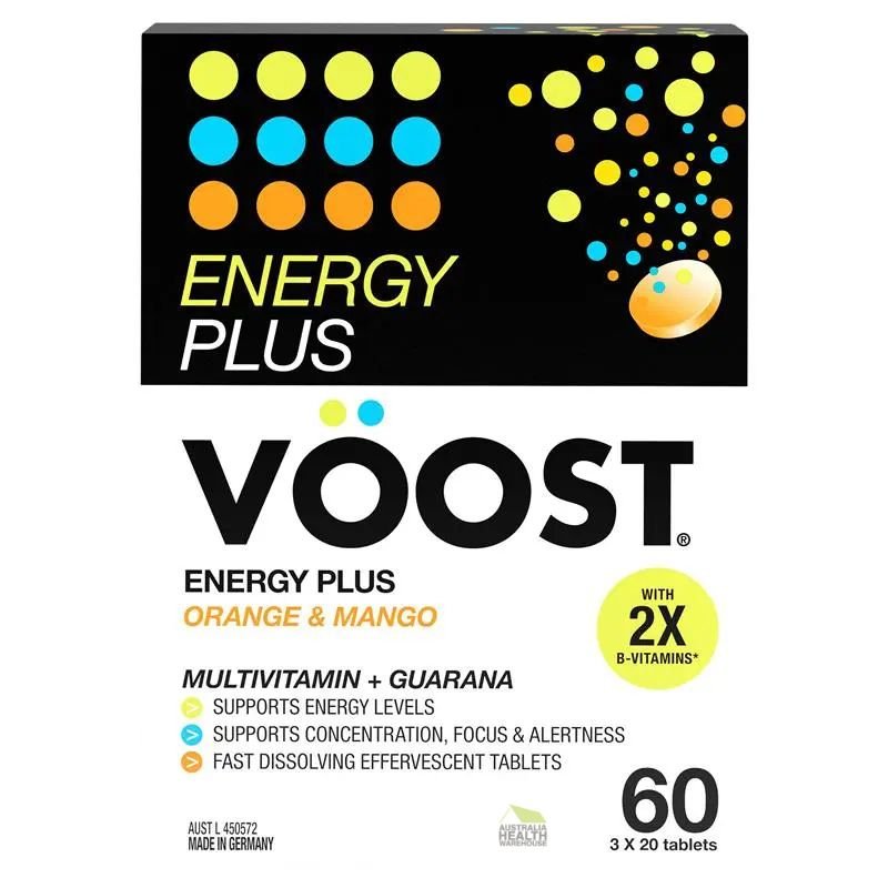 [Expiry: 07/2027] Voost Energy Plus Orange & Mango Effervescent 60 Tablets