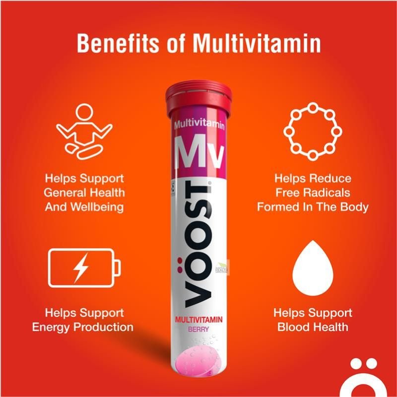 [Expiry: 11/2025] Voost Multivitamin Effervescent Berry 60 Tablets