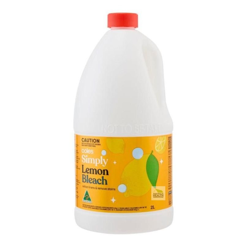 [Expiry Date: 26/02/2027]  Coles Simply Lemon Bleach 2 Litre