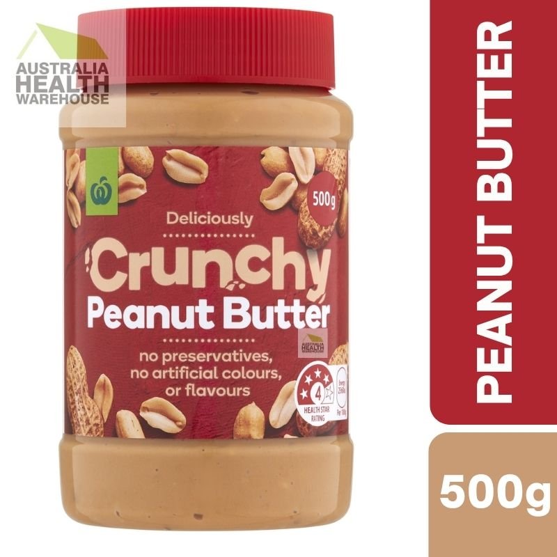 [Expiry: 29/10/2026] Woolworths Crunchy Peanut Butter 500g