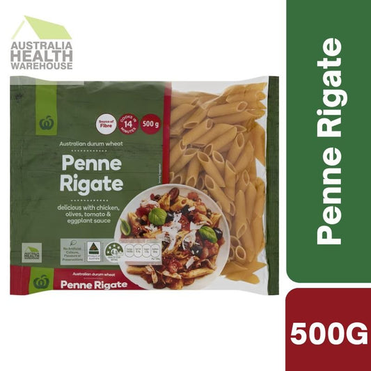 [Expiry: 09/2027] Woolsworth Durum Wheat Pasta Penne Rigate 500g