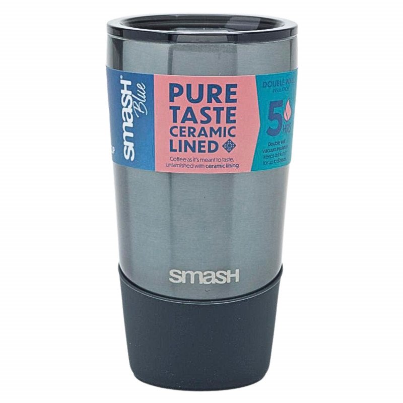 Smash Blue Stainless Steel Barista Cup 350mL (black)