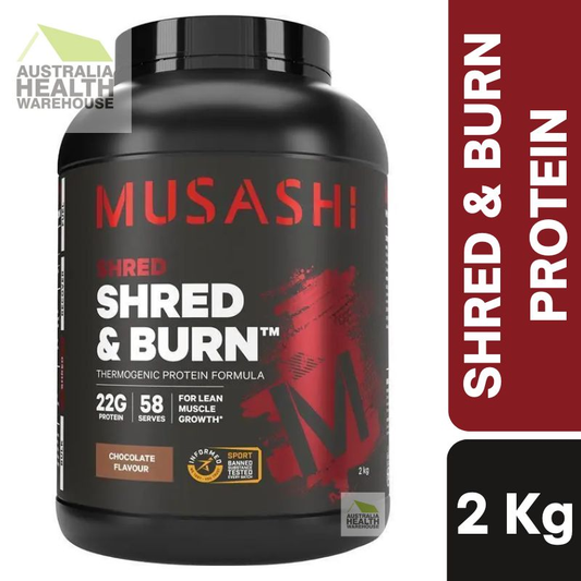 [Expiry: 04/2027] Musashi Shred & Burn Chocolate Milkshake Flavour 2kg
