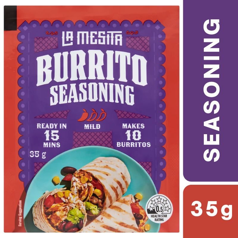 [Expiry Date: 20/08/2027] La Mesita Burrito Seasoning Mild 35g