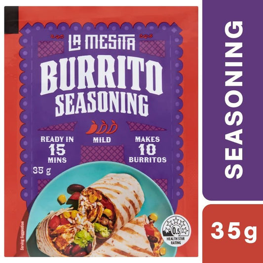 [Expiry Date: 20/08/2027] La Mesita Burrito Seasoning Mild 35g