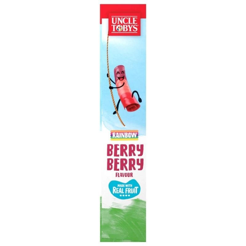 Uncle Tobys Roll-ups Rainbow Berry Berry x 6 Fruity Rolls 94g