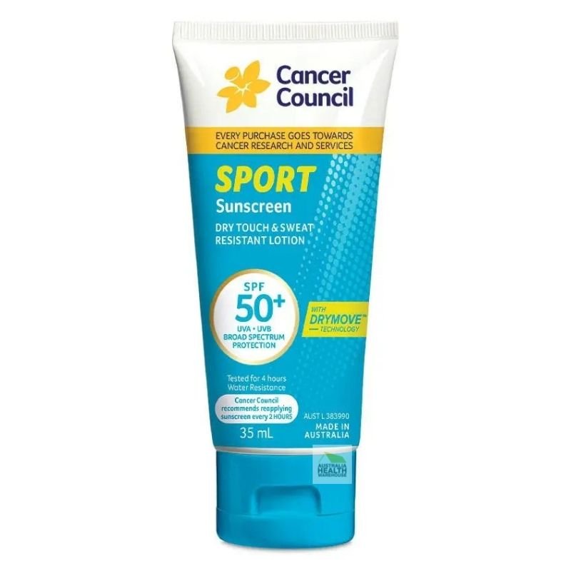 [Expiry: 08/2028] Cancer Council Sport Sunscreen SPF 50+ Tube 35mL
