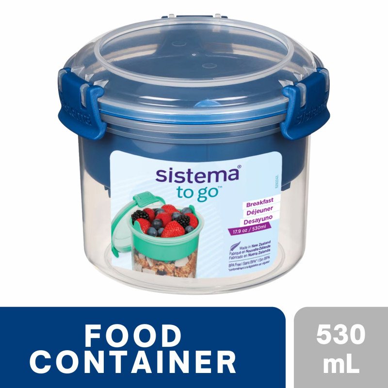 Sistema To Go Breakfast Food Container 530mL (Blue)