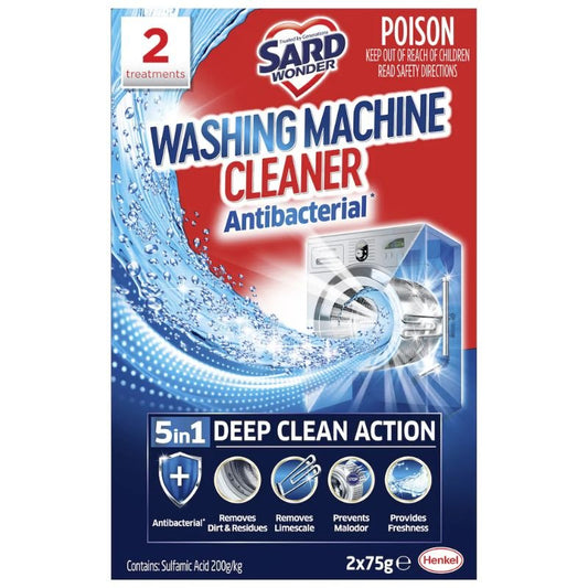 Sard Washing Machine Cleaner Antibacterial 5 In 1 Deep Clean Action 2 x 75g
