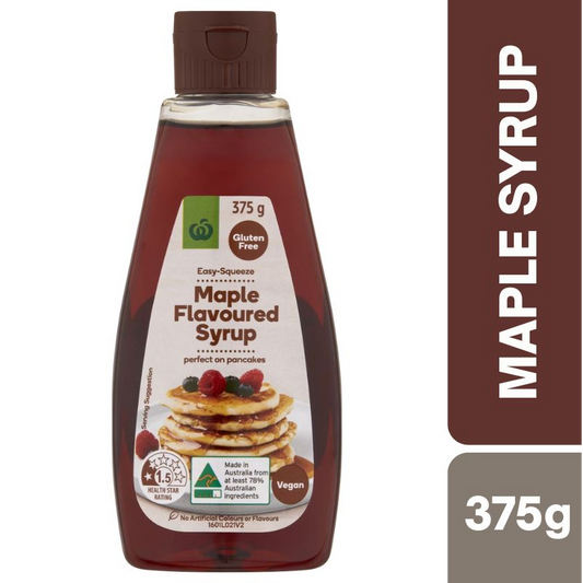 [Expiry Date: 16/10/2027] Woolworths Maple Flavoured Syrup 375g | Oz Mart