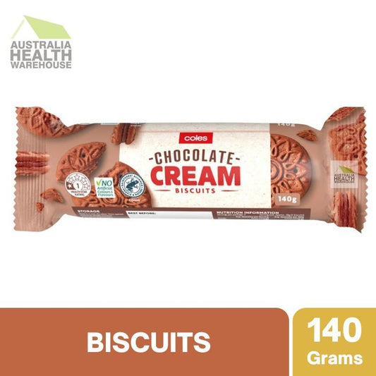 [CLEARANCE Expiry: 09/09/2025] Coles Chocolate Cream Biscuit 140g