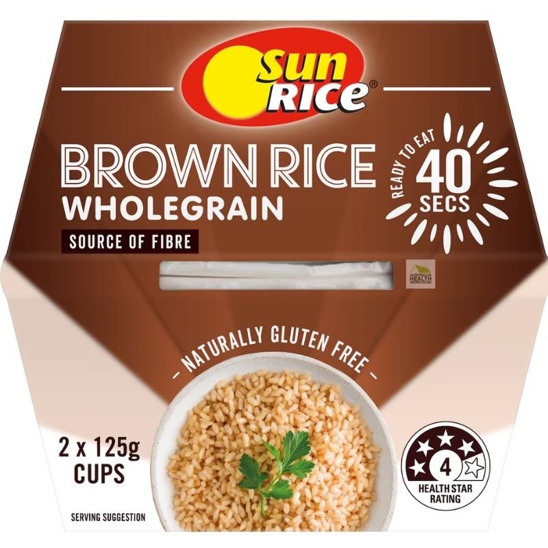 [CLEARANCE Expiry Date: 16/09/2026] Woolworths Brown Rice Microwave Cups 2 Pack (2 x 125g)  | Oz Mart