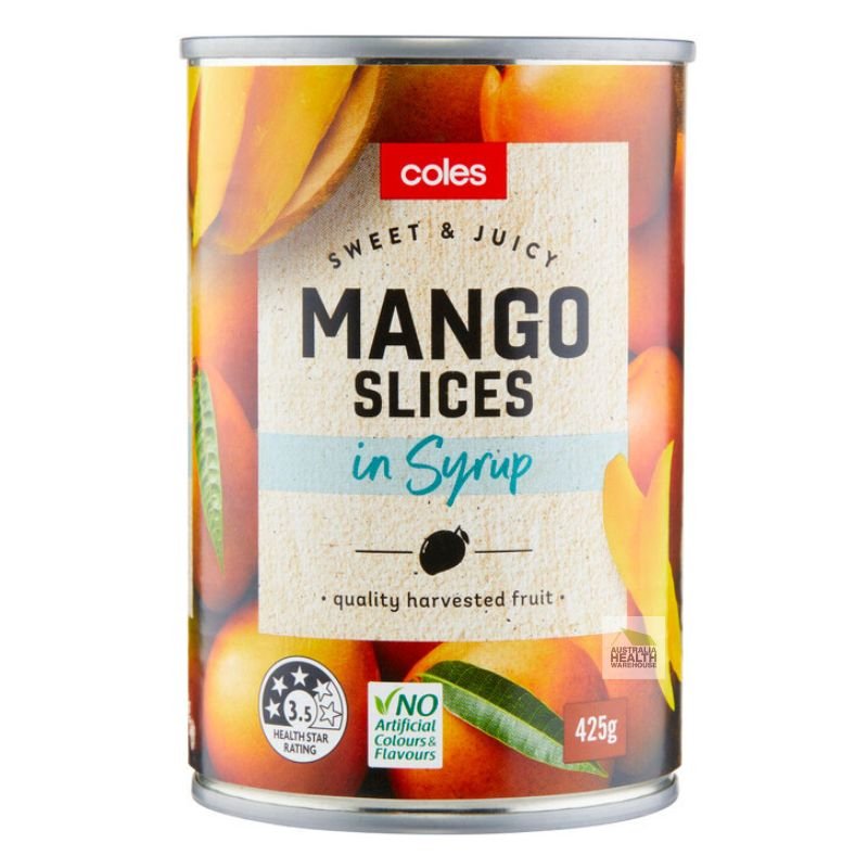 [Expiry Date: 15/10/2026] Coles Mango Slices In Syrup 425g